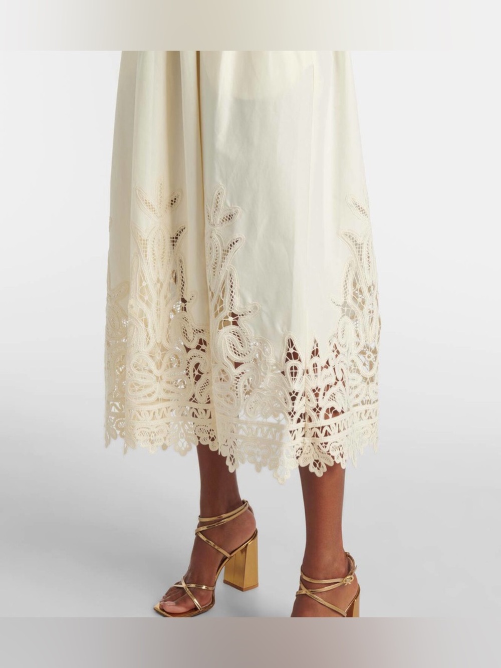 New Ulla Johnson Palermo Lace-Trimmed Cotton And Silk Dress SizeUS8 - Picture 9 of 15
